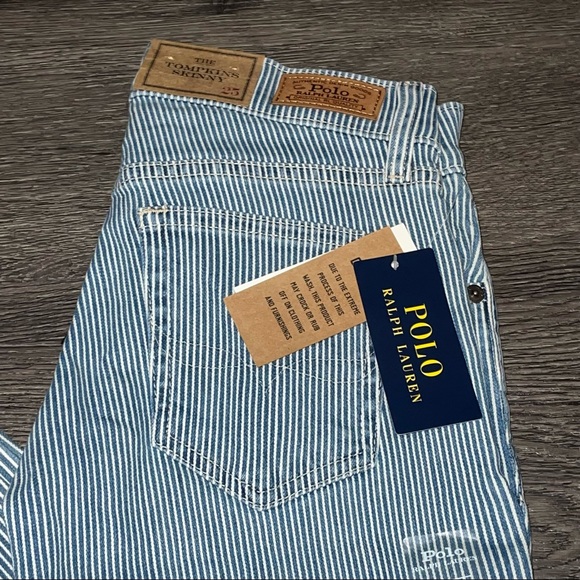 Ralph Lauren Tompkins Skinny Blue Plaid Jeans - Picture 4 of 10